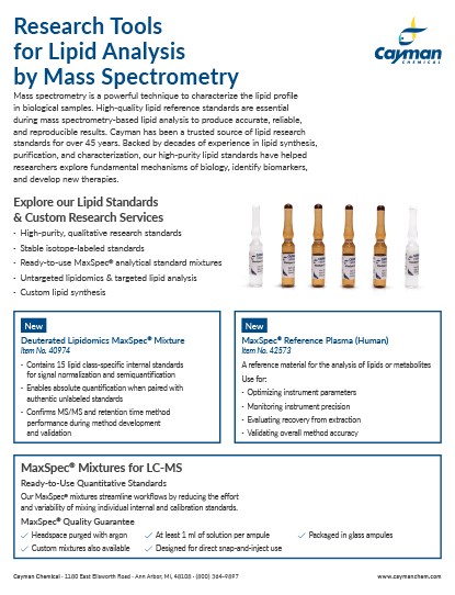 ​Research Tools for Lipid Analysis by Mass Spectrometry